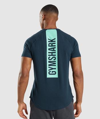 Gymshark Bold Muške T Shirts Tamnoplave | HR 2398XYU